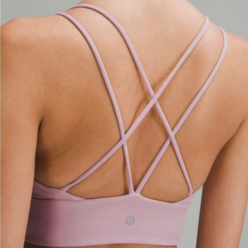 Lululemon Nulu Strappy V Neck Yoga Bra size 6 Rose Blush RSBL - Picture 3 of 5
